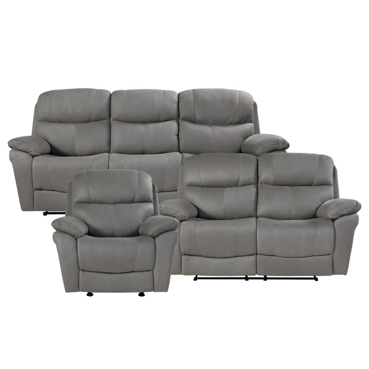 Lexicon Danridge 3Piece Microfiber Manual Reclining Living Room Set